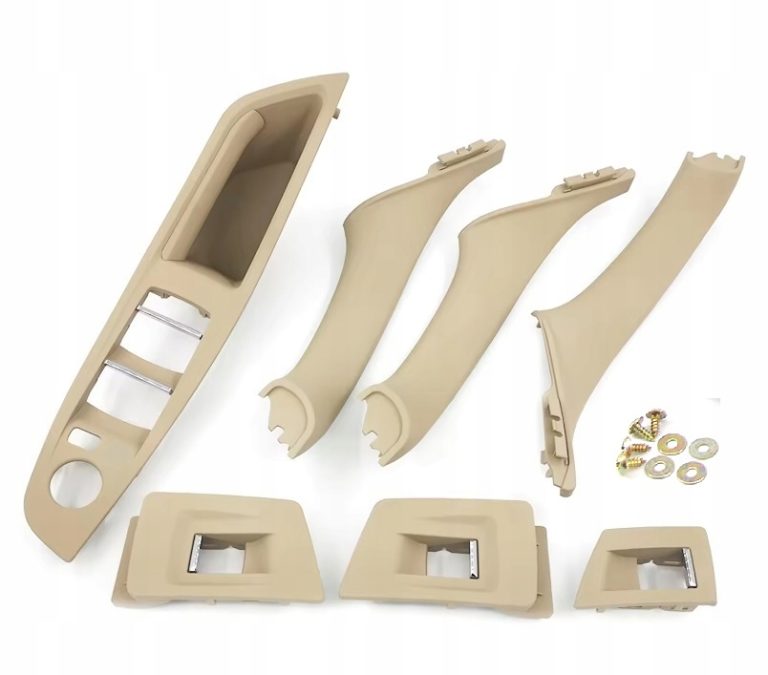 4X UCHWYT RĄCZKA DRZWI BEŻOWY JASNY BEŻOWA do BMW F10 F11 KOMPLET