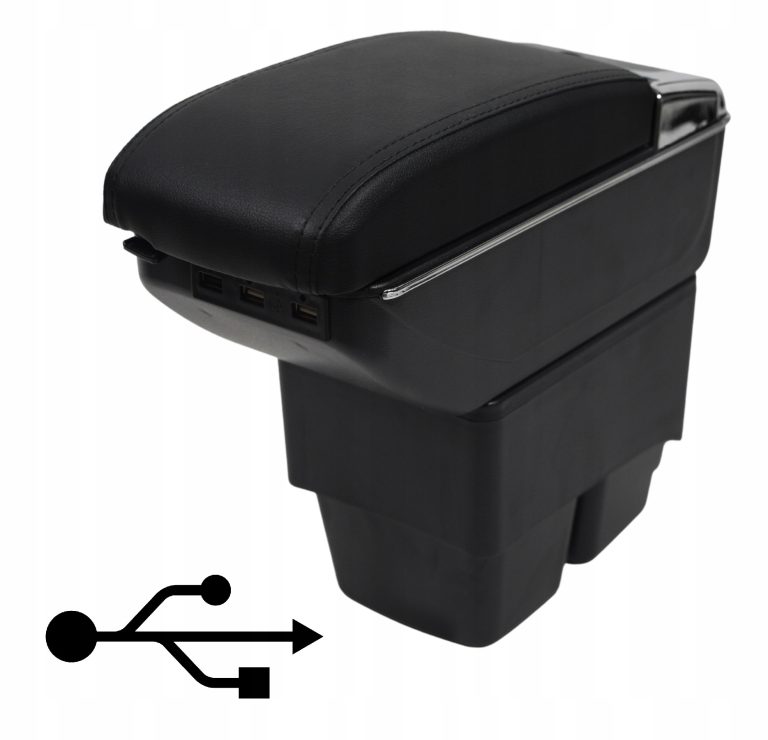 PODŁOKIETNIK NIEINWAZYJNY Z USB DEDYKOWANY FORD FIESTA MK7 2008-2017