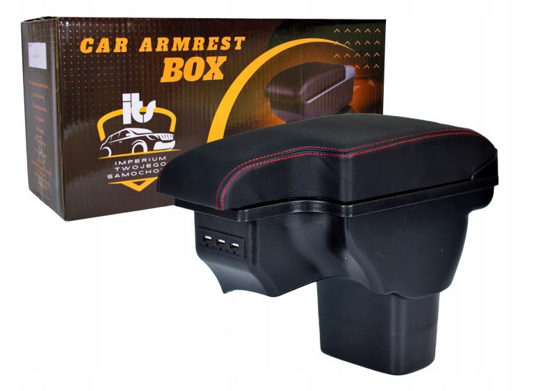 PODŁOKIETNIK NIEINWAZYJNY NISSAN JUKE 2010-2019 CZERWONA NIĆ