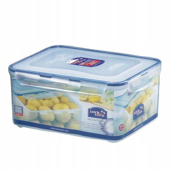 LOCK&LOCK POJEMNIK HERMETYCZNY NA ŻYWNOŚĆ WĘDLINY SERY Z TACĄ OCIEKOWĄ 6,5L